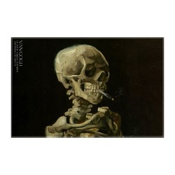 کادوپیچ پارچه‌ ای طرح اسکلت با سیگار روشن از ونگوگ