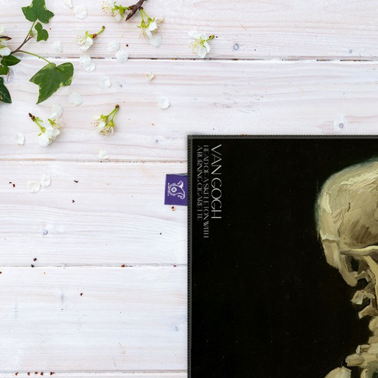 کادوپیچ پارچه‌ ای طرح اسکلت با سیگار روشن از ونگوگ