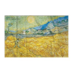 کادوپیچ پارچه‌ ای طرح مزرع گندم و دروگر از ونگوگ