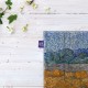 کادوپیچ پارچه‌ ای طرح چشم انداز دسته های گندم و طلوع ماه از ونگوگ