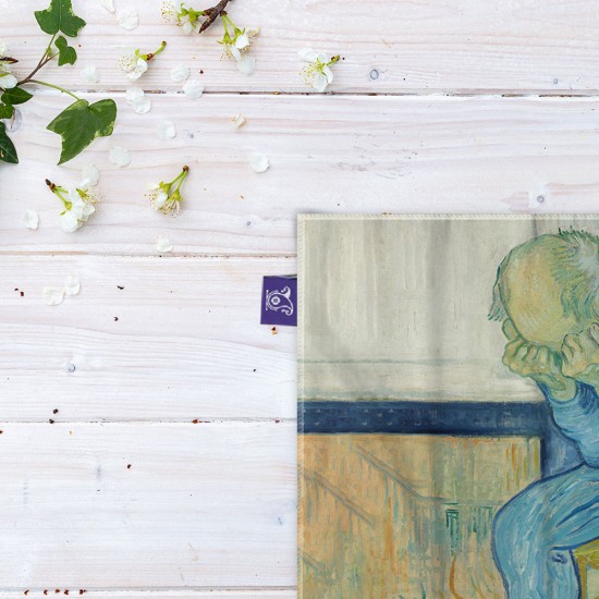 کادوپیچ پارچه‌ ای طرح پیرمرد غمگین از ونگوگ
