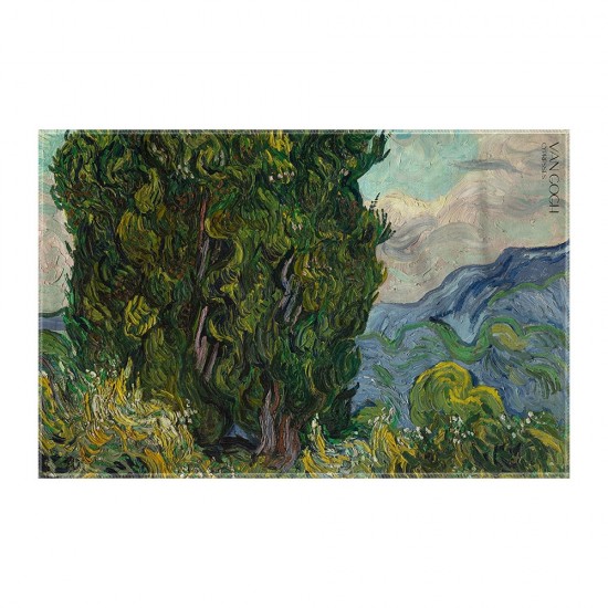 کادوپیچ پارچه‌ ای طرح سرو از ونگوگ