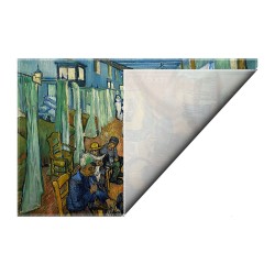 کادوپیچ پارچه‌ ای طرح خوابگاه بیمارستانی در آرلس از ونگوگ