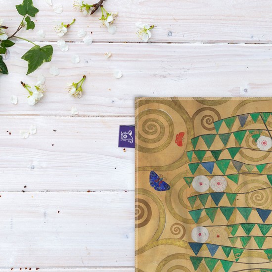 کادوپیچ پارچه‌ ای طرح بوته گل سرخ از کلیمت