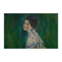 کادوپیچ پارچه‌ ای طرح پرتره یک خانم از کلیمت