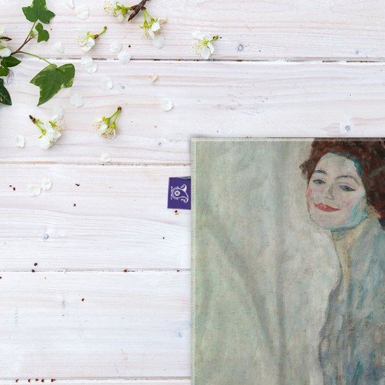 کادوپیچ پارچه‌ ای طرح خانم سفیدپوش از کلیمت