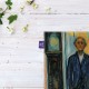 کادوپیچ پارچه‌ ای طرح خودنگار بین ساعت و تخت از ادوارد مونک