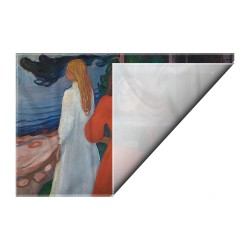 کادوپیچ پارچه‌ ای طرح سفید و قرمز از ادوارد مونک