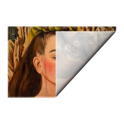 کادوپیچ پارچه‌ ای طرح خودنگار با میمون از فریدا