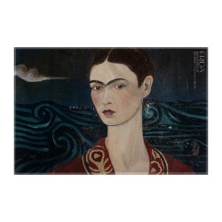 کادوپیچ پارچه‌ ای طرح خودنگار با لباس مخمل از فریدا