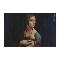 کادوپیچ پارچه‌ ای طرح خانم و قاقم از داوینچی