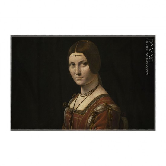 کادوپیچ پارچه‌ ای طرح پرتره زن ناشناس از داوینچی