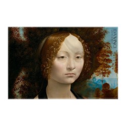 کادوپیچ پارچه‌ ای طرح پرتره جینورا دبنچی از داوینچی