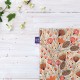کادوپیچ پارچه‌ ای طرح بافت گل نارنجی