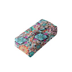 کادوپیچ پارچه‌ ای طرح کاشی رنگی