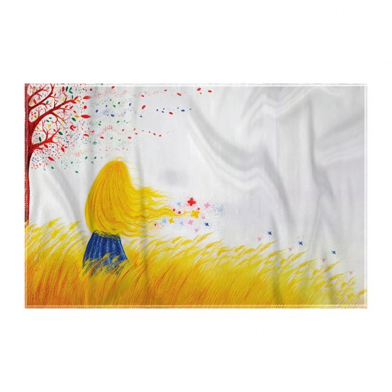 کادوپیچ پارچه‌ ای طرح دختری در گندم زار