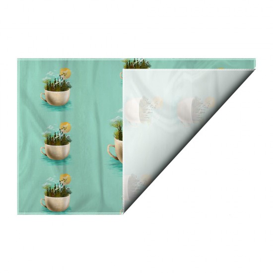 کادوپیچ پارچه‌ ای طرح یک فنجان آرامش