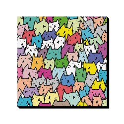 تابلو شاسی طرح گربه های رنگی