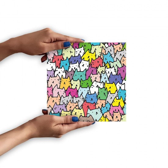 تابلو شاسی طرح گربه های رنگی