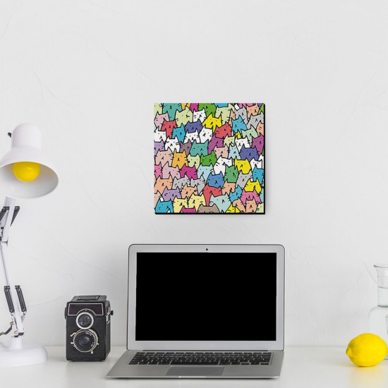 تابلو شاسی طرح گربه های رنگی