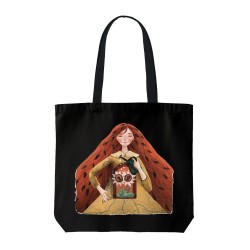 تت بگ متقال مشکی طرح دختر آفتابگردان