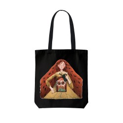 تت بگ متقال مشکی طرح دختر آفتابگردان