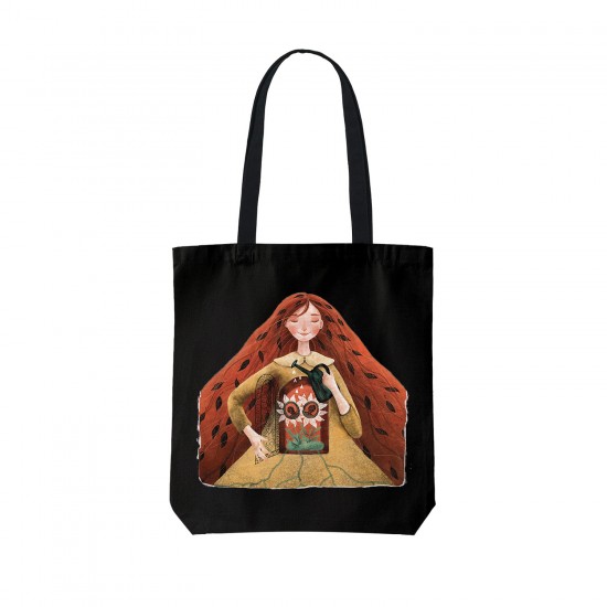 تت بگ متقال مشکی طرح دختر آفتابگردان