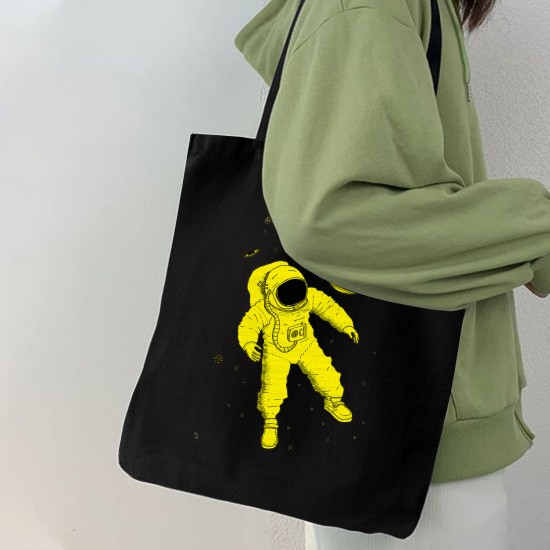 تت بگ متقال مشکی طرح فضانورد زرد