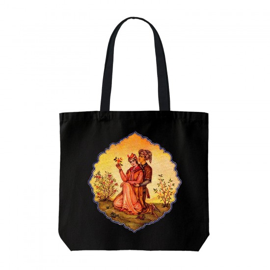 تت بگ متقال مشکی طرح مینیاتور عاشقانه