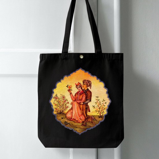 تت بگ متقال مشکی طرح مینیاتور عاشقانه