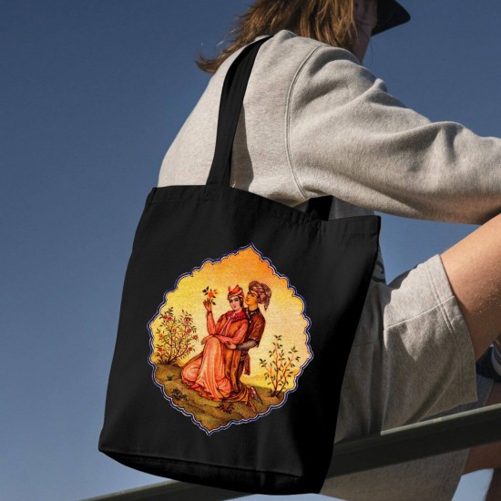 تت بگ متقال مشکی طرح مینیاتور عاشقانه