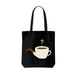 تت بگ متقال مشکی طرح یک فنجان نیکوتین