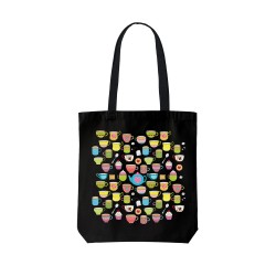 تت بگ متقال مشکی طرح قوری و فنجون