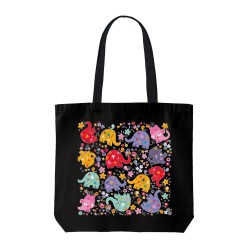 تت بگ متقال مشکی طرح فیل های رنگی