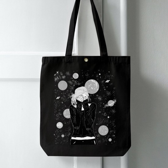 تت بگ متقال مشکی طرح دختر فضایی