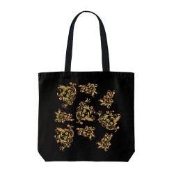 تت بگ متقال مشکی طرح گل و بوته