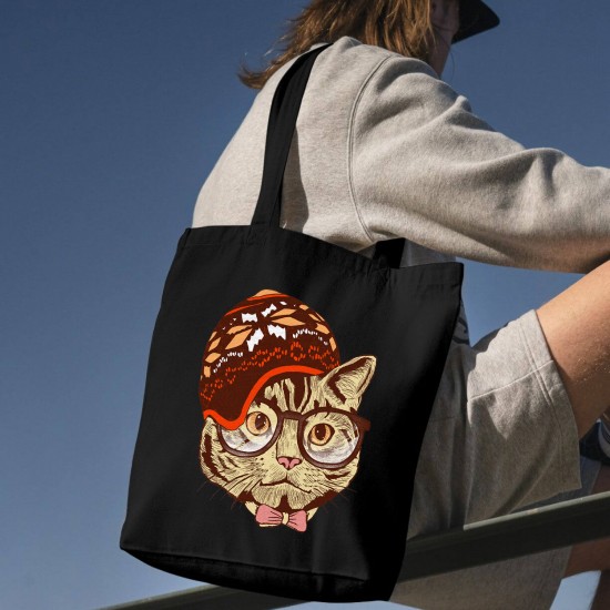 تت بگ متقال مشکی طرح گربه کلاه دار