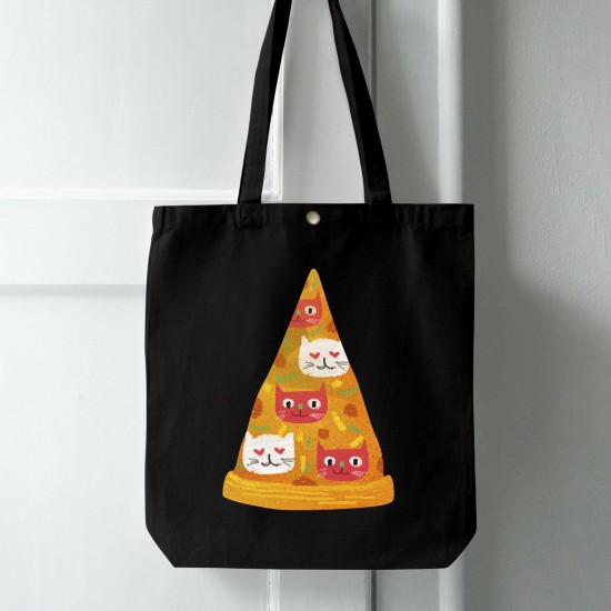 تت بگ متقال مشکی طرح پیتزای گربه ای