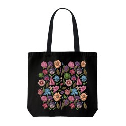 تت بگ متقال مشکی طرح گل های رنگی