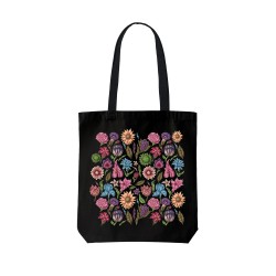 تت بگ متقال مشکی طرح گل های رنگی