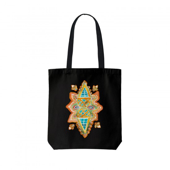 تت بگ متقال مشکی طرح آبرنگ سبز