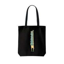 تت بگ متقال مشکی طرح زرافه کتابخون