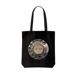 تت بگ متقال مشکی طرح تلفن قدیمی