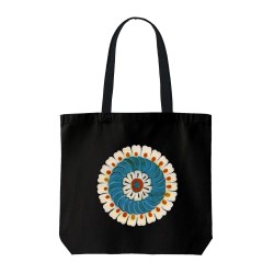 تت بگ متقال مشکی طرح کاشی سرمه ای