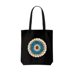 تت بگ متقال مشکی طرح کاشی سرمه ای