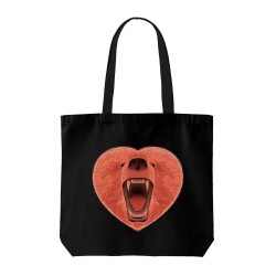 تت بگ متقال مشکی طرح خرس قلبی