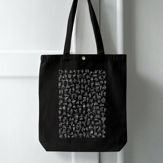 تت بگ متقال مشکی طرح آدمک ها