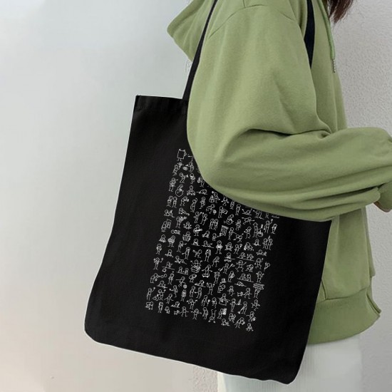 تت بگ متقال مشکی طرح آدمک ها