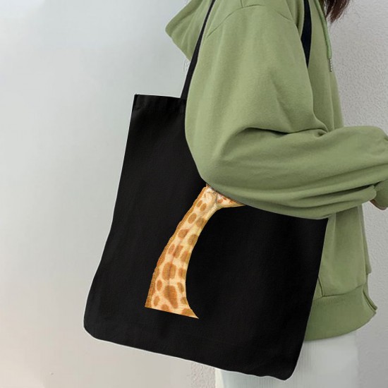 تت بگ متقال مشکی طرح زرافه و پرنده ها