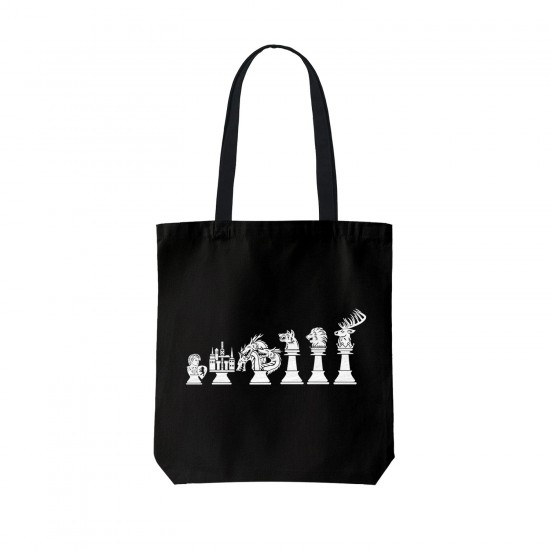 تت بگ متقال مشکی طرح مهره های شطرنج